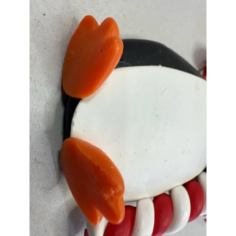 Polymer Clay Penguin Christmas Ornament, Santa Hat, Candy Cane, Holiday Decor